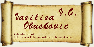 Vasilisa Obušković vizit kartica